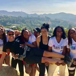 group of hikers in beverly hills