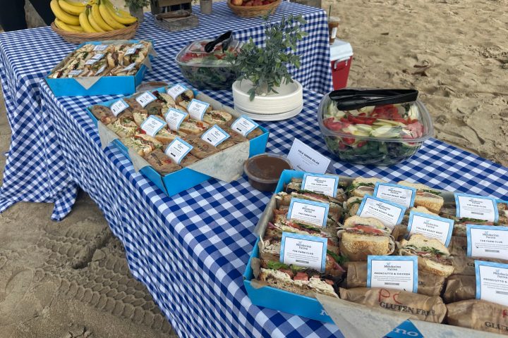 Mendocino Sandwiches on table