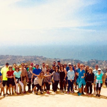 large group on LA hike