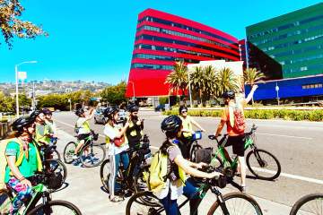 Los Angeles in a day bike tour group