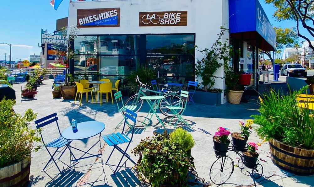 outdoor monarch cafe bike shop los angeles