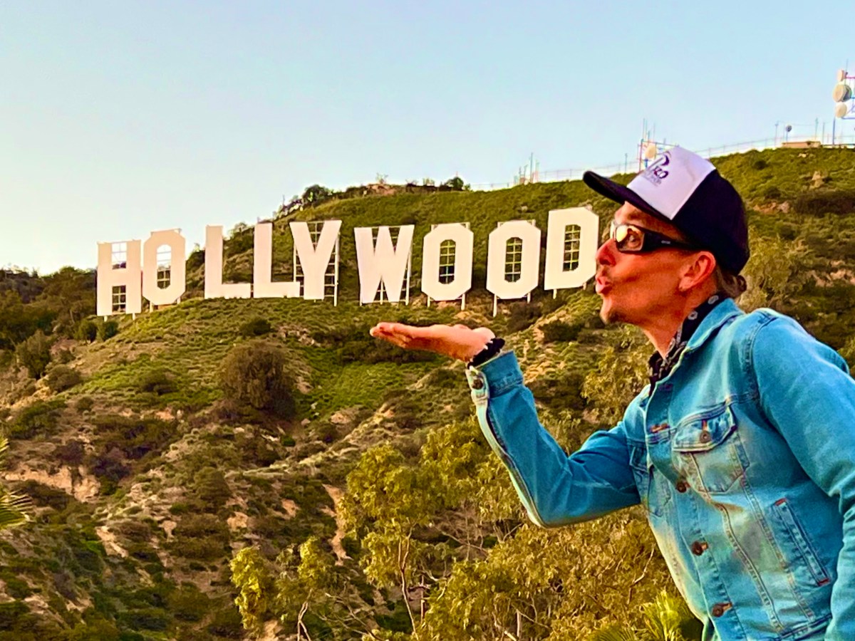 a guest on the hollywood sign tour