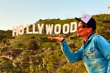 a guest on the hollywood sign tour