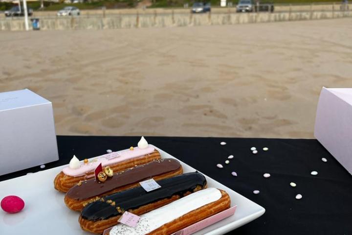 a close up of food on a table