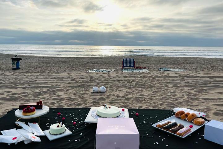 desserts on the beach