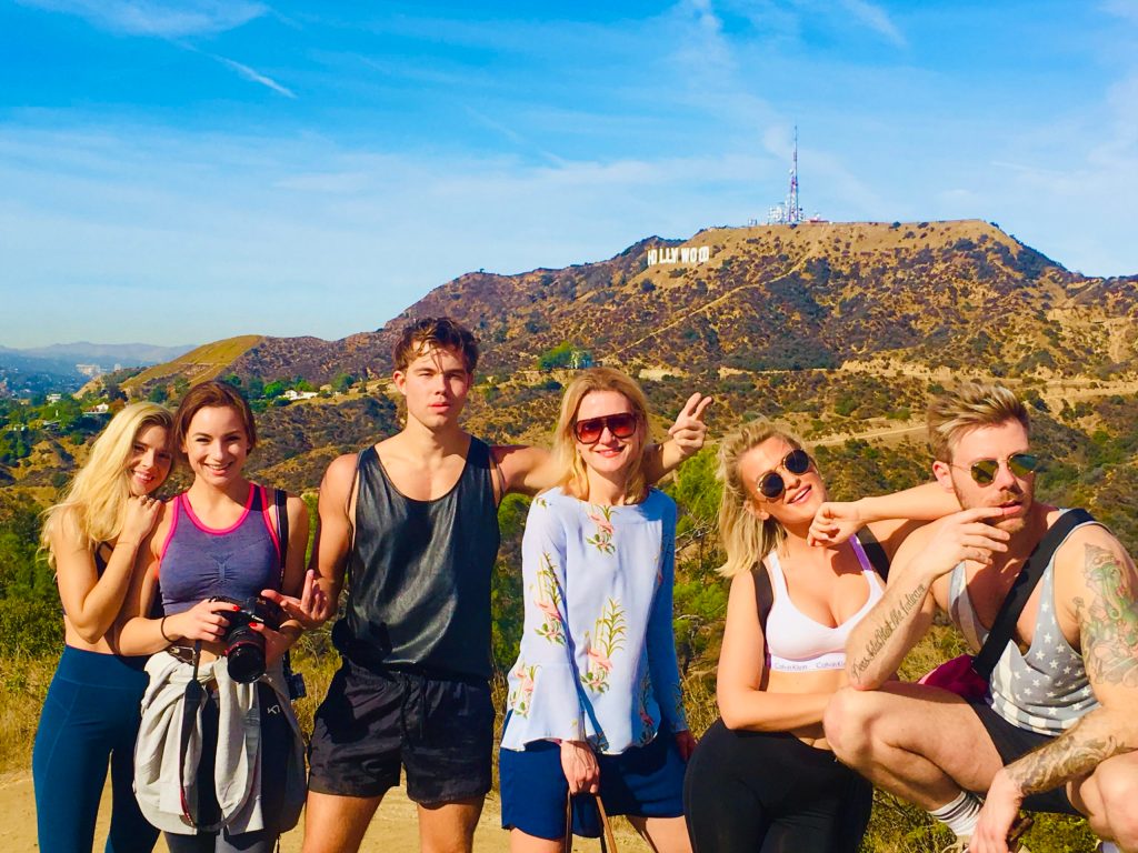 a group of people posing for the camera