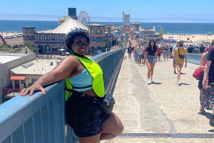 a group of people on a beach