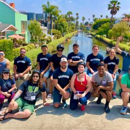 a group of people posing for a picture
