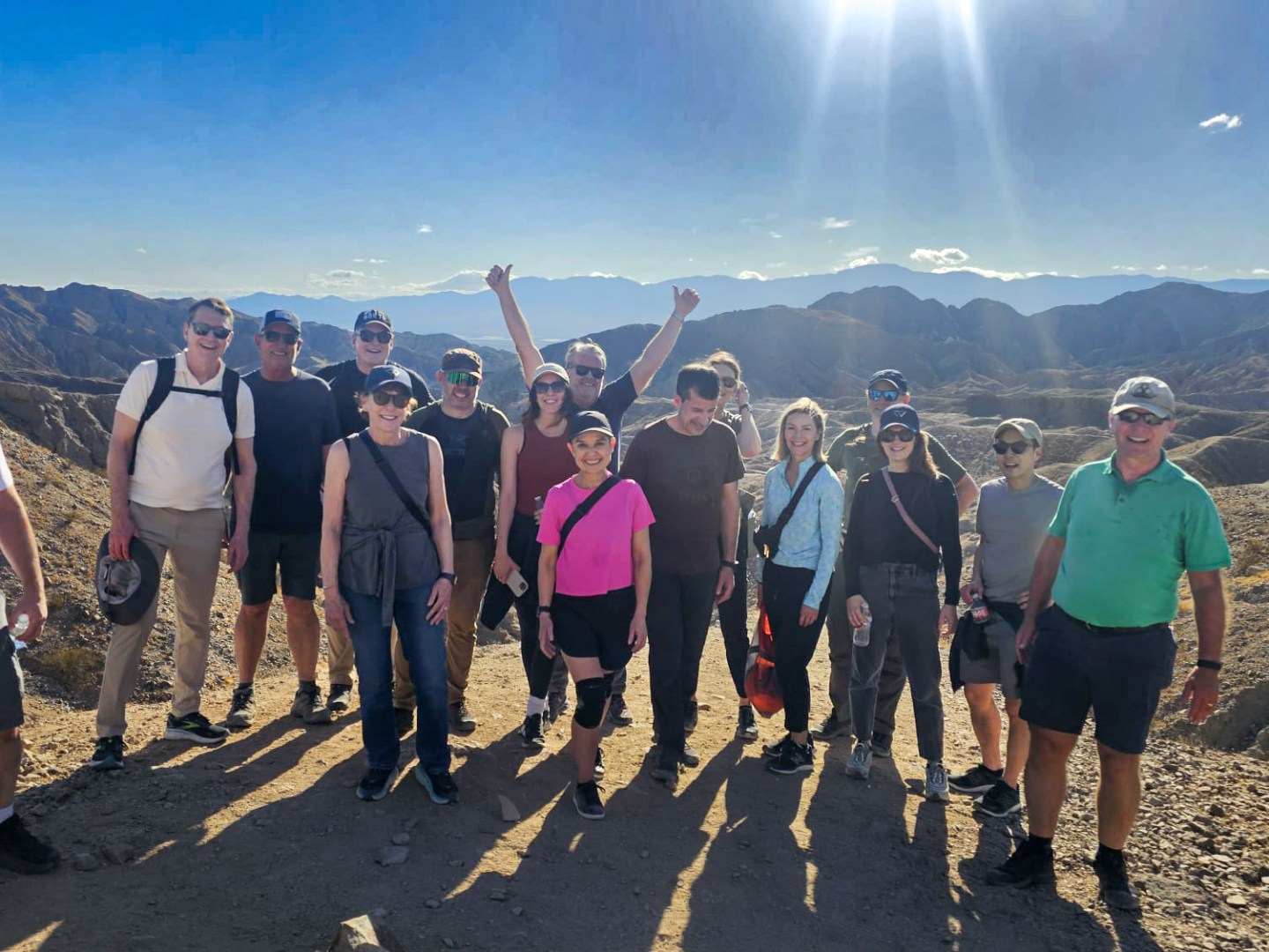 a group of people posing for the camera