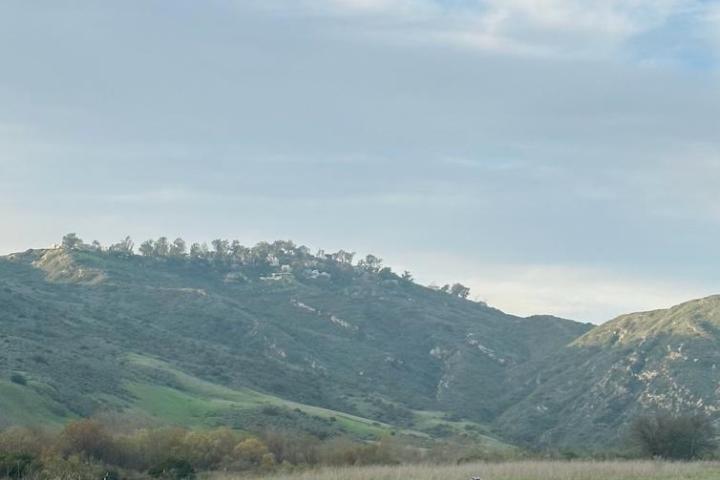 a man riding a bike down a bike trail in orange county on a southern california group tour