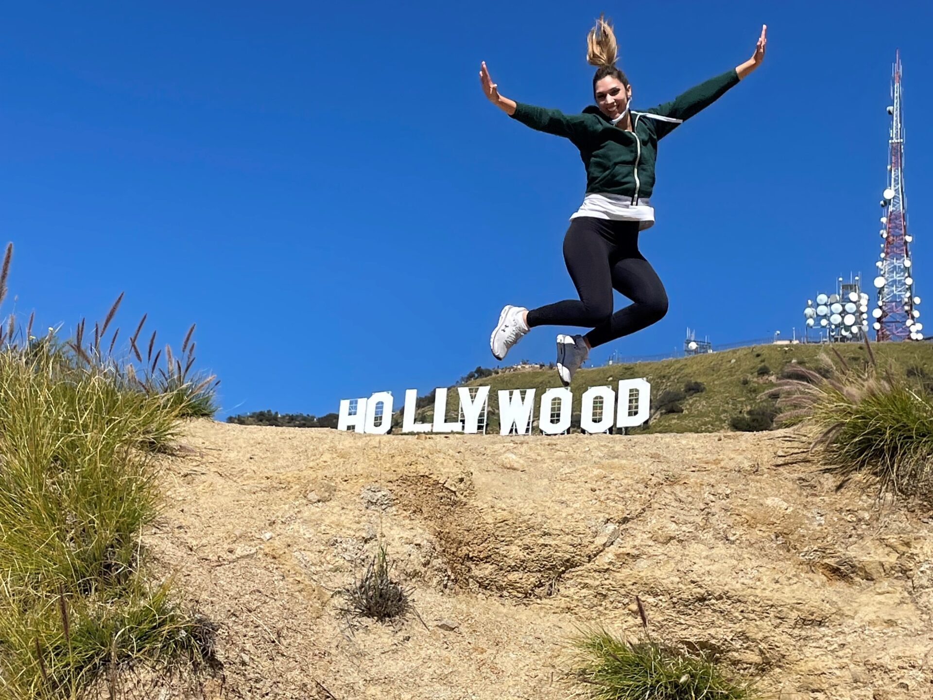 a man jumping in the air