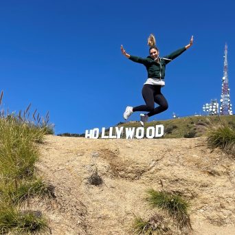 a man jumping in the air