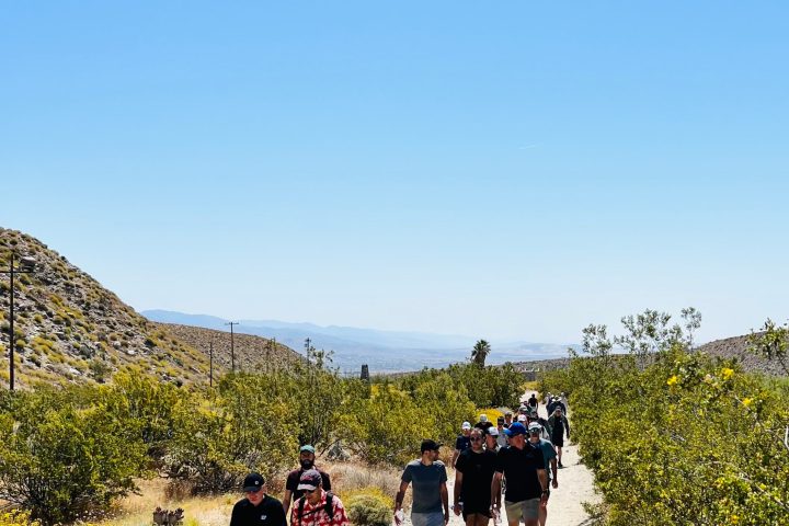 a group of people riding on the back of a horse
