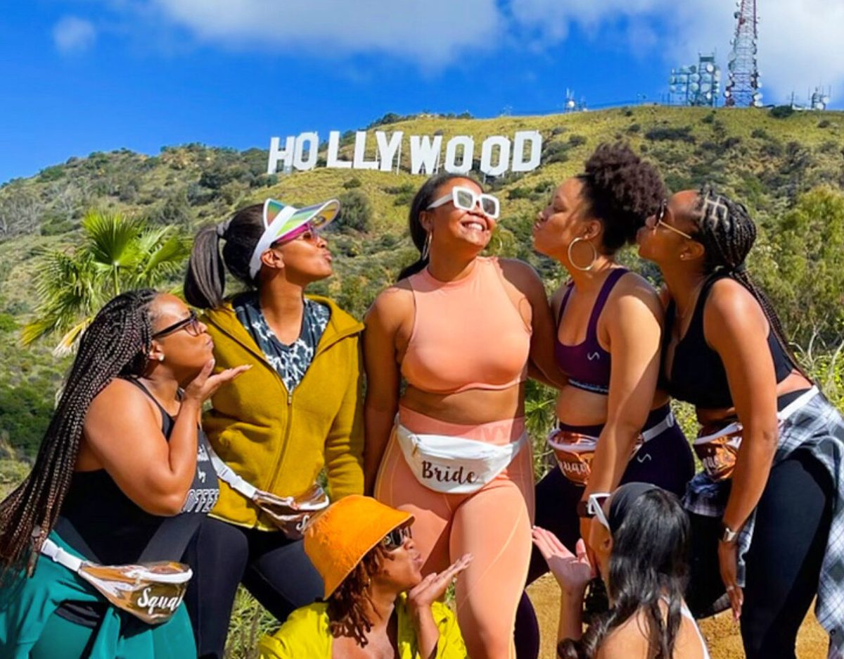 a group of people posing for the camera