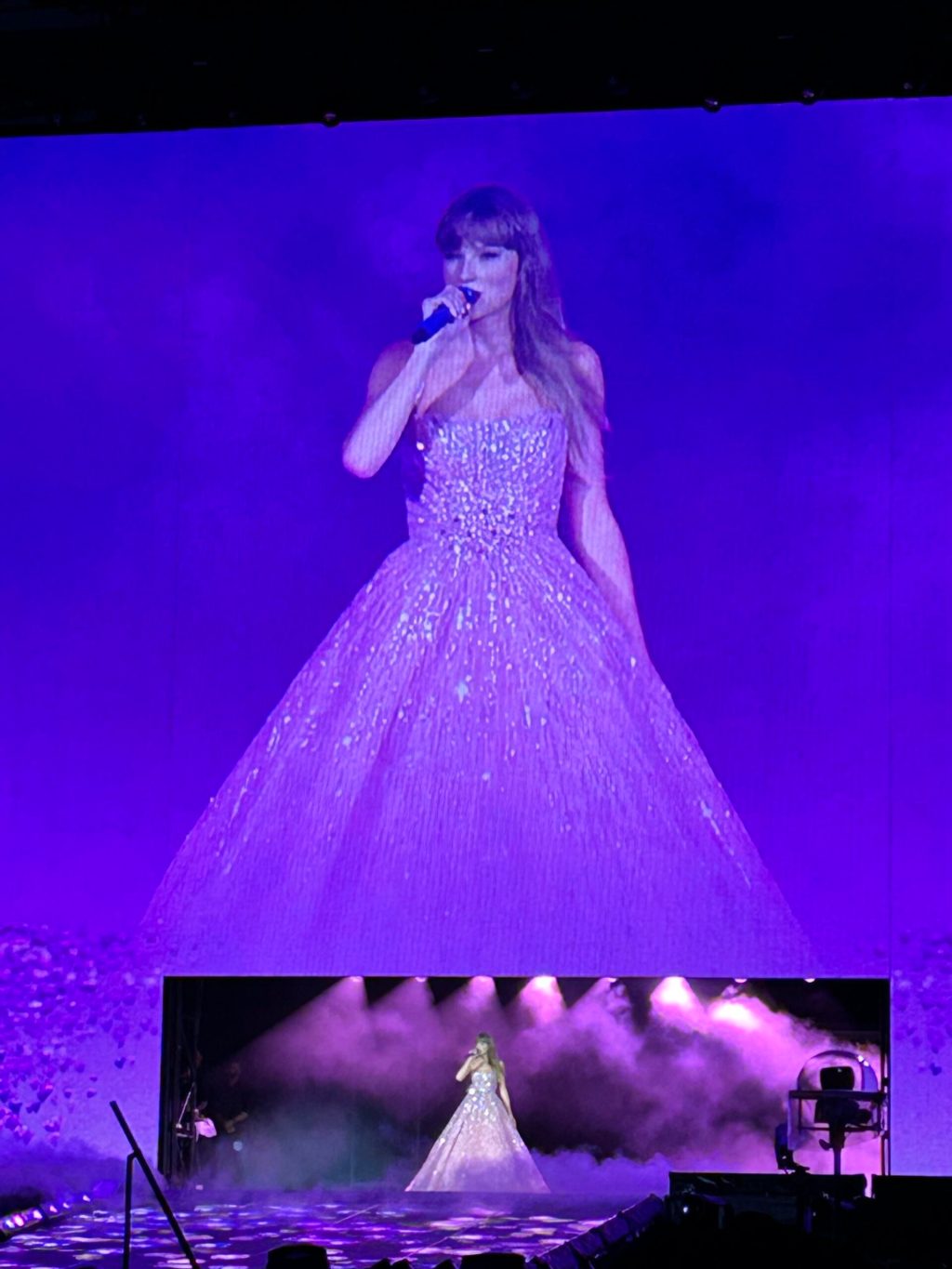 a flat screen television on the stage