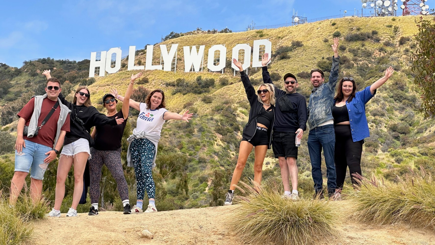 Guests with the Hollywood Sign