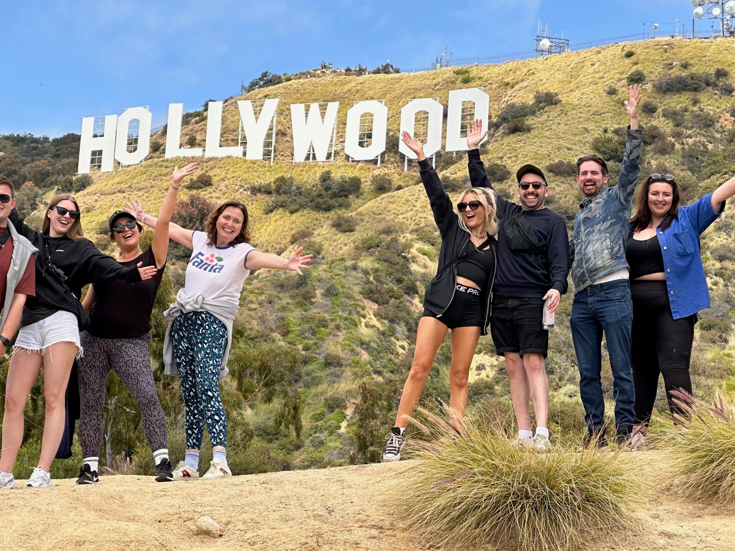 Guests with the Hollywood Sign